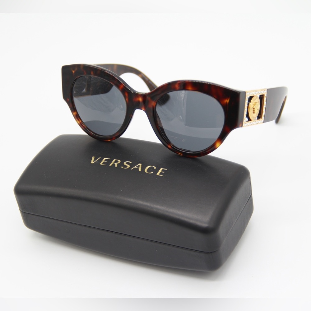 NEW VERSACE VE4438B 108/87 WOMEN’S SUNGLASSES VERSACE MOD 4438-B HAVANA VE4438